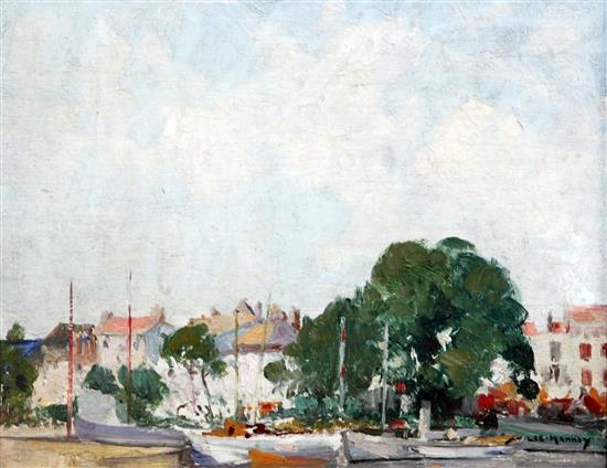 § William Lee Hankey (1869-1952) La Rochelle, the inner harbour, 8.25 x 10.25in.